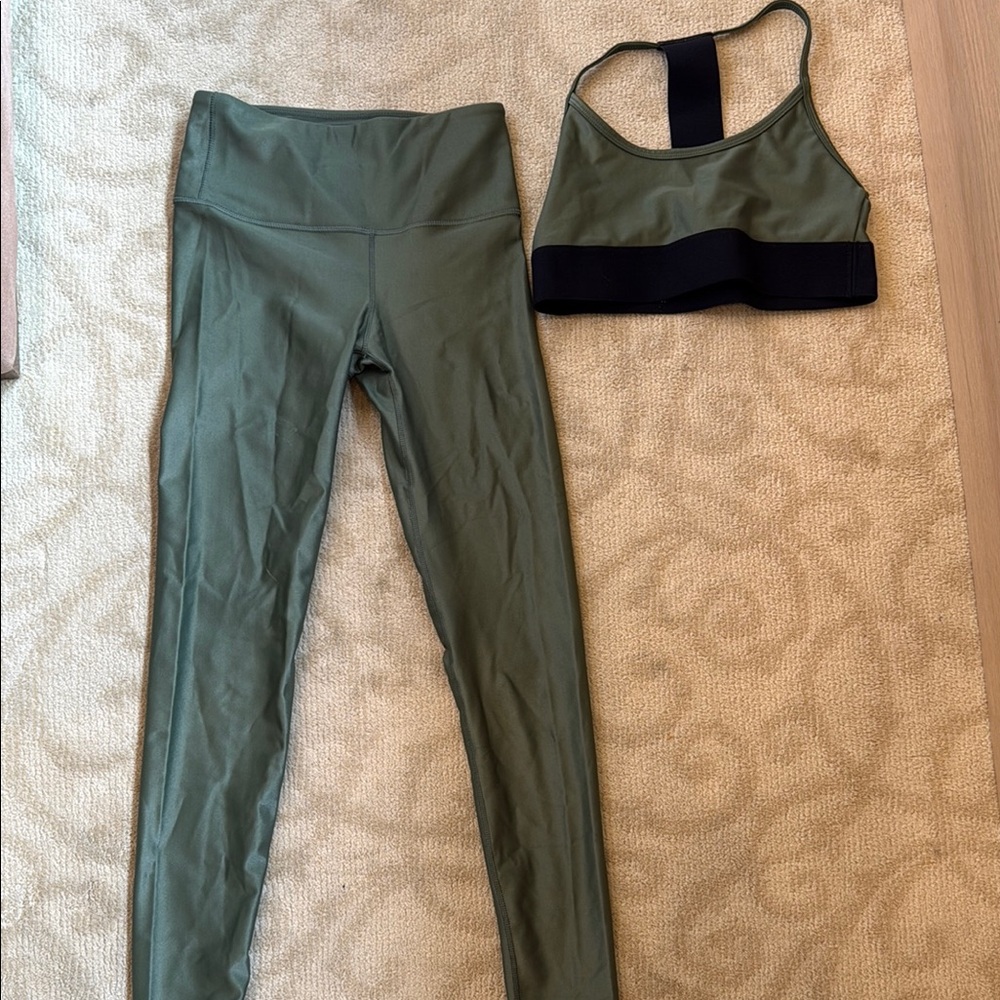 Noli Olive and Black Workout Set